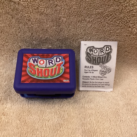 Word Shout Dice Game Travel Family Word Grabbing 2004 - Picture 1 of 7
